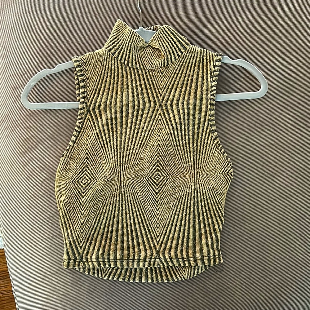 70s retro halter top, size medium